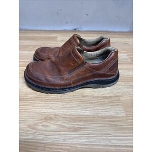 Dr. Martens Shoes Mens Size 10 Brown Leather Slip On Loafers Moc Toe 11198 EU 43